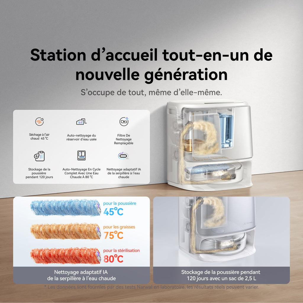 Narwal Flow Aspirateur Robot Laveur – Packs combinés avec accessoires