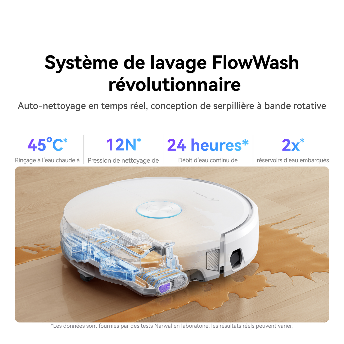 Narwal Flow Aspirateur Robot Laveur – Packs combinés avec accessoires